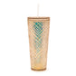 Tall Dazzling Jewel Holographic Tumbler - Gold