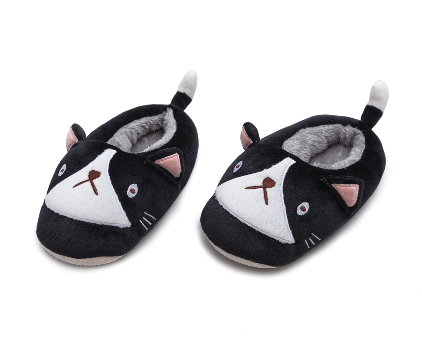 Cat Plushie Slippers - Black - Bewaltz