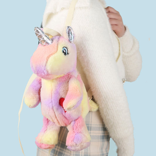 Plushie Heart Unicorn Backpack - Pink